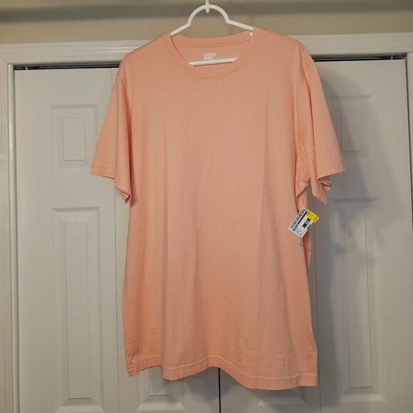 #111 3/$18 - Lands End Peach/Orange Short Sleeve Top Size XL - Picture 1 of 6